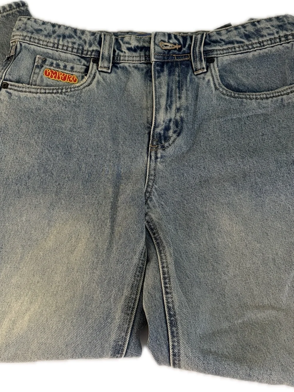 Empyre Light Blue Kids Loose Fit Jeans with Retro Pocket Patch